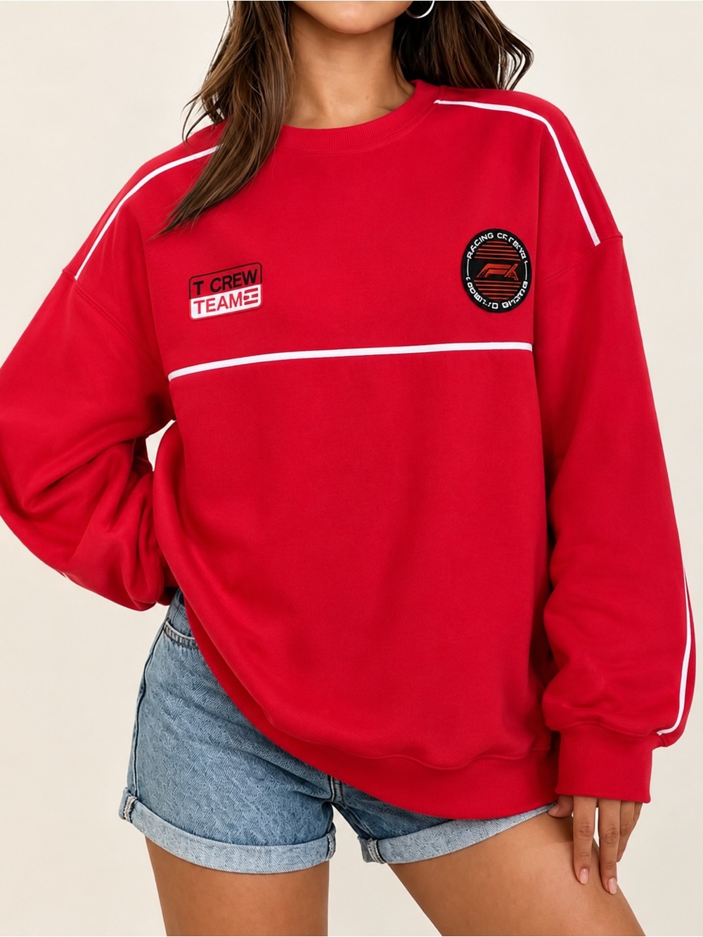 Formula 1 Women's "Pit Crew Team" Racing Sweatshirt - Size 2X - Poppy Red
